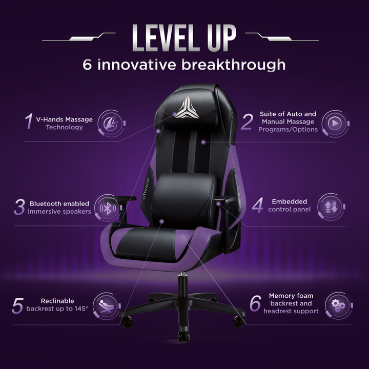 OSIM uThrone (Purple) Gaming Massage Chair - Self Assembled