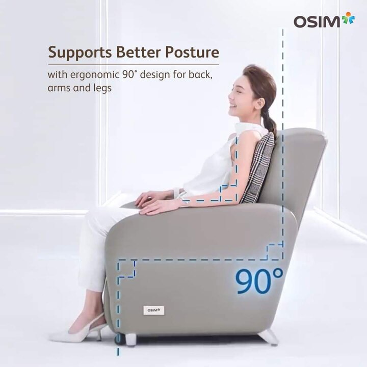 OSIM uDiva 3 (Red) Transformer Smart Sofa + Cushion Cover (Houndstooth)