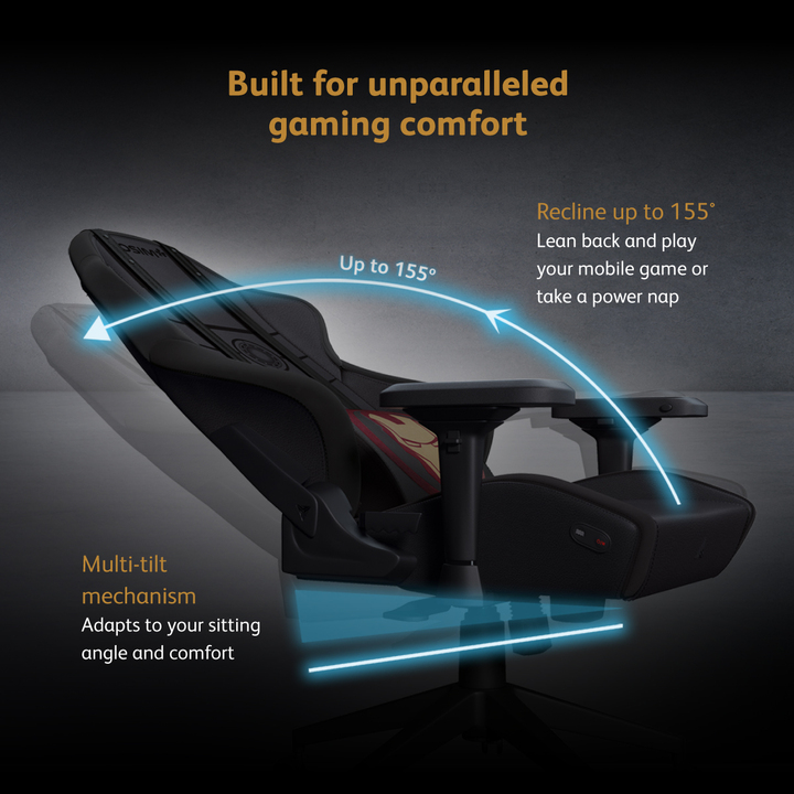 OSIM uThrone S (Black) Gaming Chair with Customisable Massage - Self Assembled 