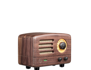 Muzen FM Radio & Bluetooth Speaker Utopia Wood - Walnut Wood