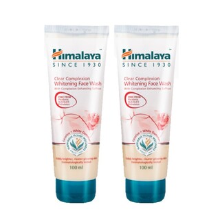 HIMALAYA CLEAR COMPLEXION WHITENING FACE WASH 100ML (Bundle of 2) *FREE samples giveaway 