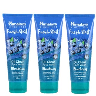 HIMALAYA FRESH START OIL CLEAR FACE WASH BLUEBERRY 100ML (Bundle of 3) *FREE samples giveaway