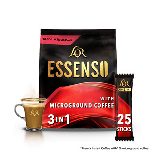 L'OR ESSENSO with Microground Instant 3in1 Coffee, 25 Sticks