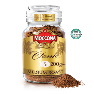 MOCCONA Classic Medium Roast Intensity 5 Freeze Dried Instant Coffee, 200g