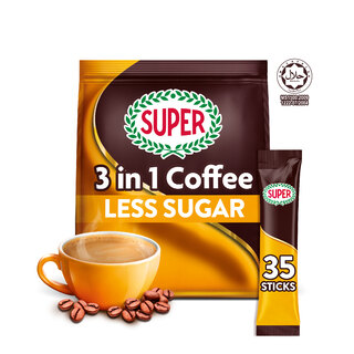 SUPER Less Sugar 3in1 Coffee, 35 sticks