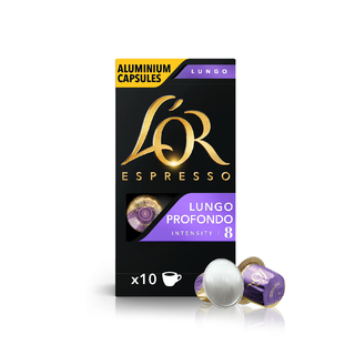 L'OR Espresso Lungo Profondo Intensity 8 - Nespresso®* Compatible Coffee Capsules, 10 capsules per pack