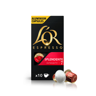L’OR Espresso Splendente Intensity 7 Nespresso®* Compatible Coffee Capsules, 10 capsules per pack
