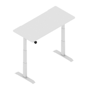 Everdesk+ Max White Frame w Lily White Classic Tabletop (160cmx70cm)