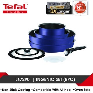 Tefal Ingenio Expertise Blue 8pc Set (IH) L67290