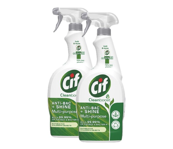 Cif Anti-Bac & Shine Multi-Purpose Spray 2X700ML