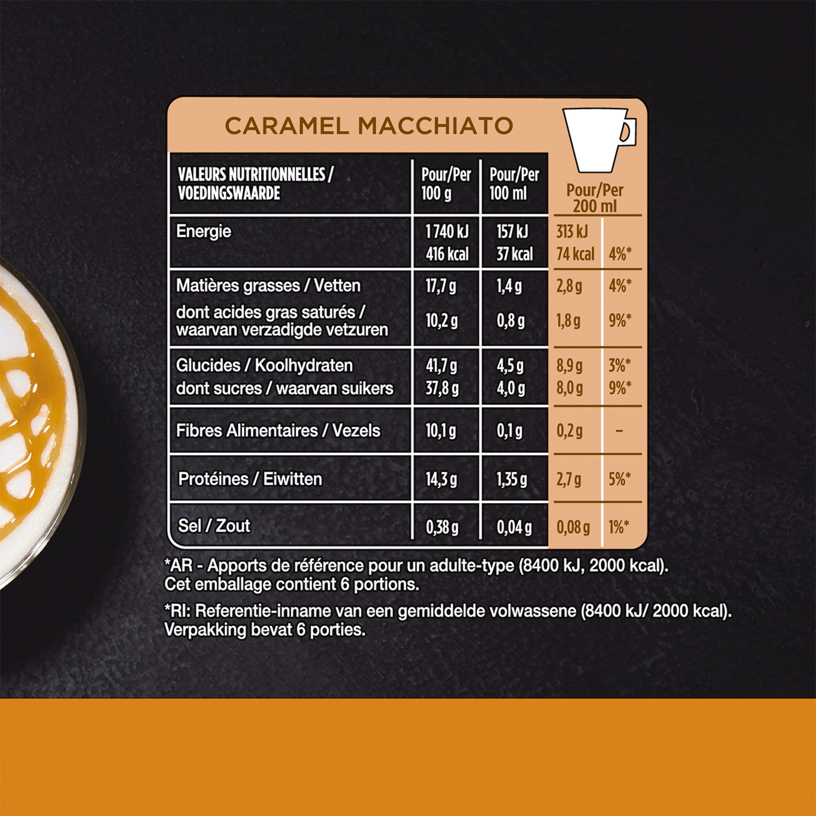 Caramel Macchiato Coffee Capsules 6s/6s