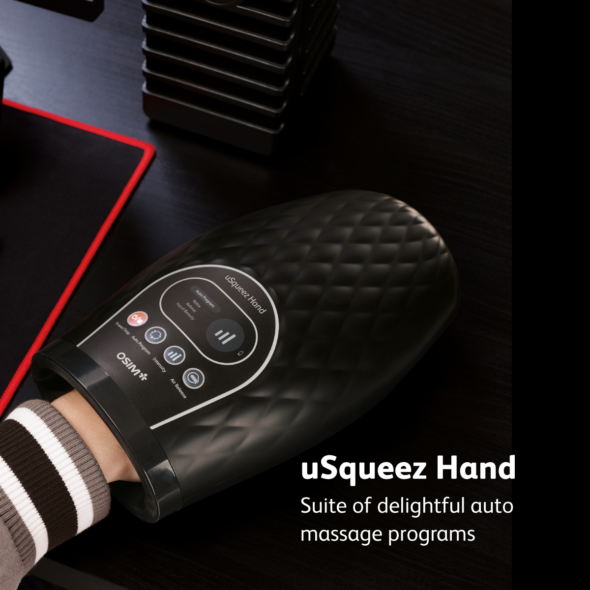 OSIM uSqueez Hand (Black) Massager