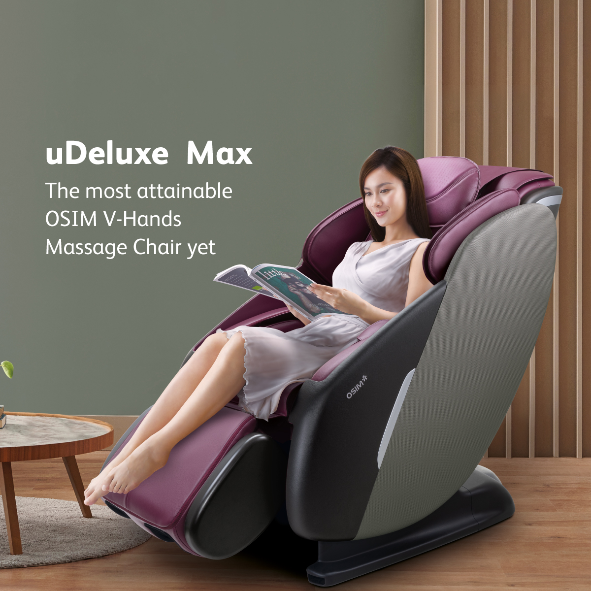 OSIM uDeluxe Max (Black) Massage Chair *Online Exclusive*