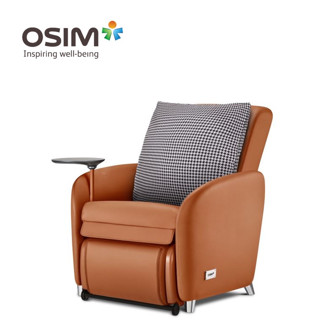 OSIM uDiva 3 (Brown) Transformer Smart Sofa + Cushion Cover (Houndstooth)