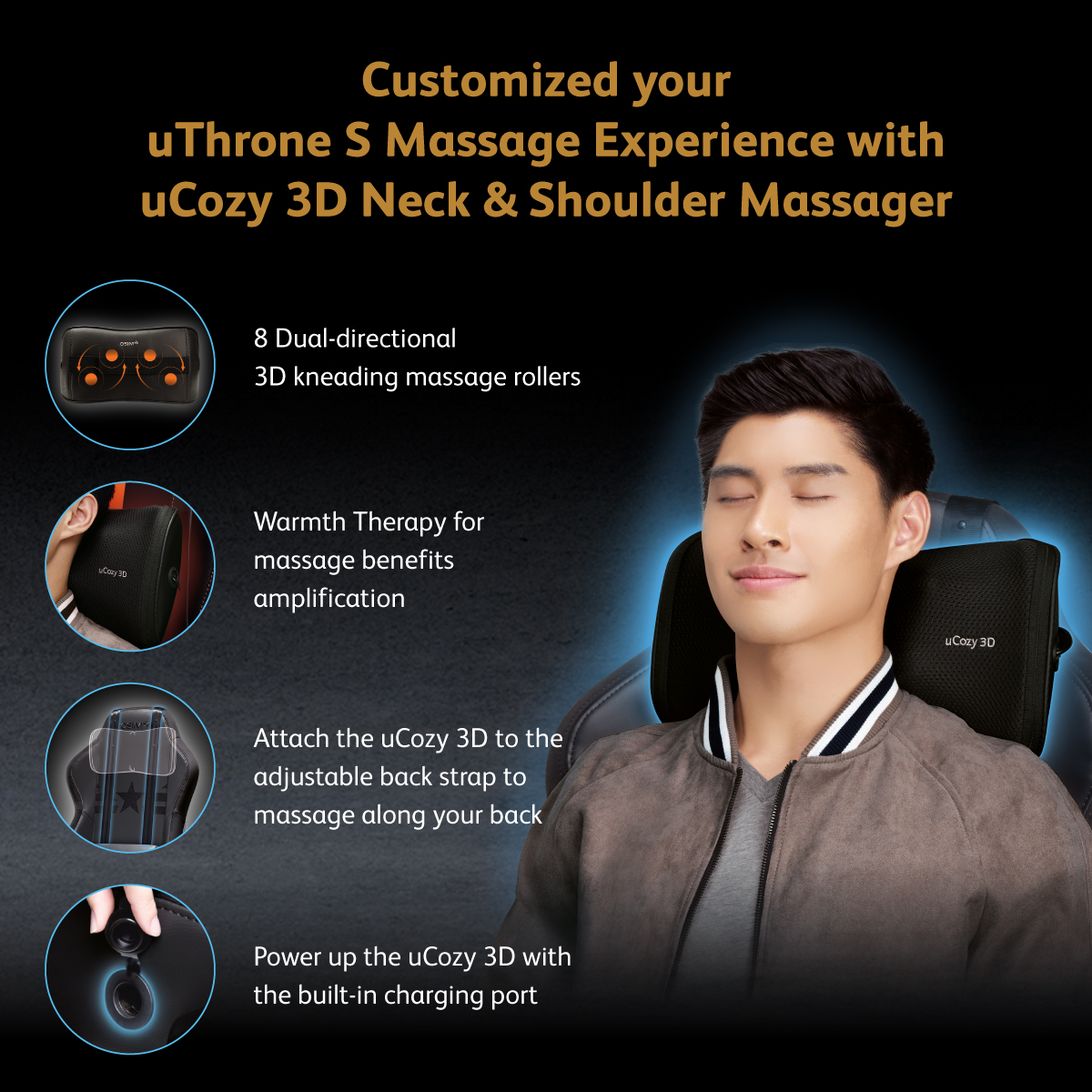 OSIM uThrone S (Spiderman) Gaming Chair with Customisable Massage (Marvel Edition) - Self Assembled
